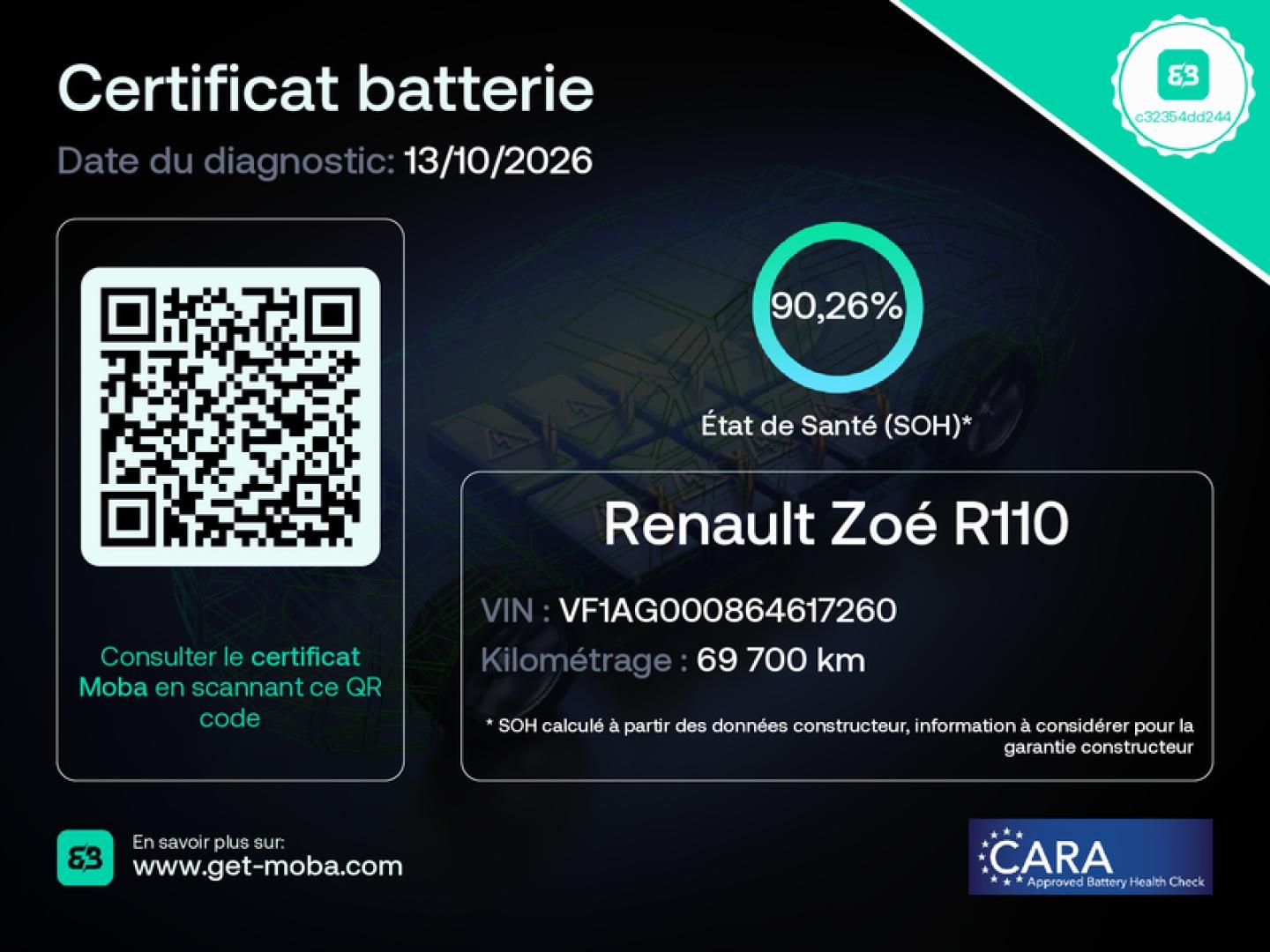 RENAULT Zoe Zen charge normale R110 - 20 - Photo 3